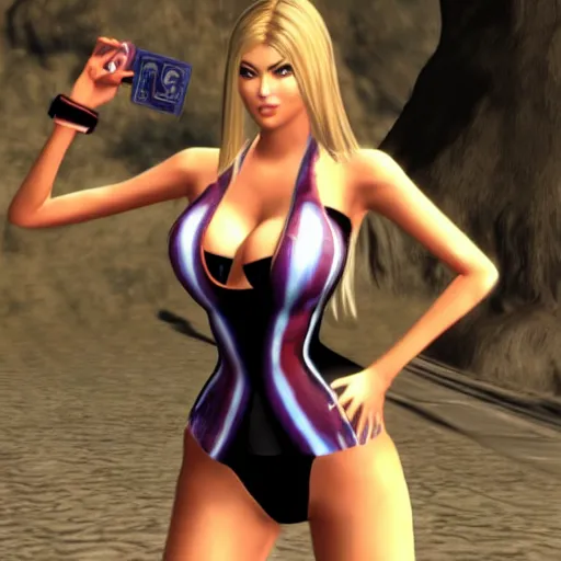Image similar to Kate Upton as a character in Dead or Alive video game