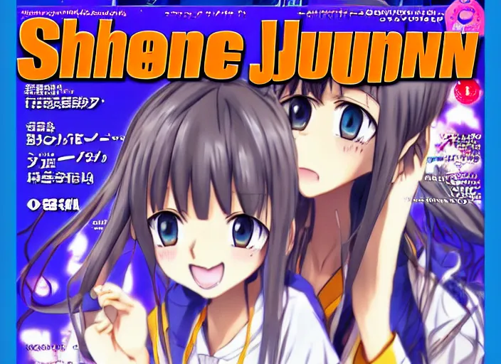 Prompt: ; weekly shonen jump issue 1 4, cover, 2 0 0 8 clannad shuffle toheart event'anime illustration japanese very very beautiful cute girls doing cute things trending on artstation pixiv makoto shinkai smiling super detailed eyes eyebrowless symmetry face visual novel hairpin star