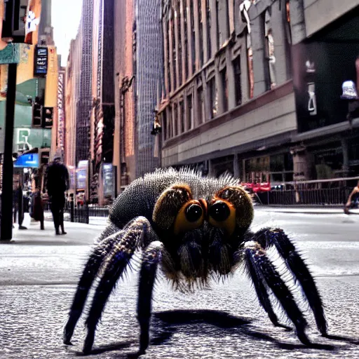 Prompt: a tarantula skateboarding in ny city, detailed, realistic, cinematic, intricate, realistic, hdr, 8 k