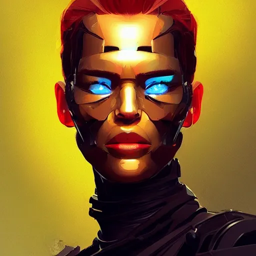 Image similar to face icon stylized minimalist terminator dark fate, loftis, cory behance hd by jesper ejsing, by rhads, makoto shinkai and lois van baarle, ilya kuvshinov, rossdraws global illumination