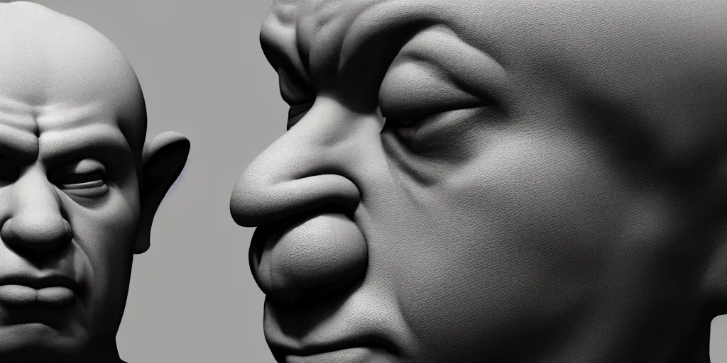 Image similar to hyperrealistic 3 d render of a bust of meditating monk in cyberpunk style, ultra realistic 8 k resolution.