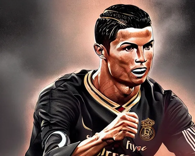 Image similar to cristiano ronaldo as a strong fantasy magician who does magic, fantasy art, in the style of Joel Santana, illustration, epic, fantasy, intricate, elgant, amazing detail, digital painting, artstation, concept art, smooth, sharp focus