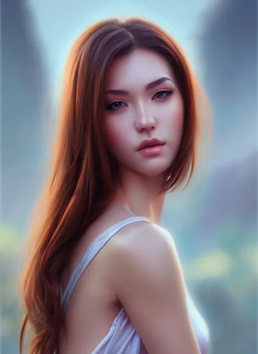 Image similar to photo of a gorgeous young woman in the style of stefan kostic, realistic, sharp focus, 8k high definition, insanely detailed, intricate, elegant, art by stanley lau and artgerm