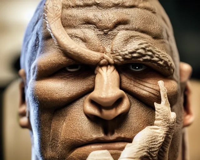 Prompt: dave bautista as a one eyed mythological cyclops. highly detailed 8 k. intricate. lifelike. soft diffused light. nikon d 8 5 0.