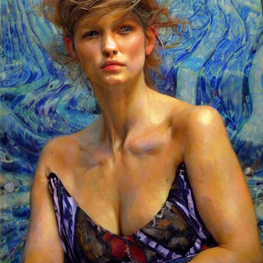 Prompt: godges beautifull woman, that i want to cry, hyperrealism vrubel