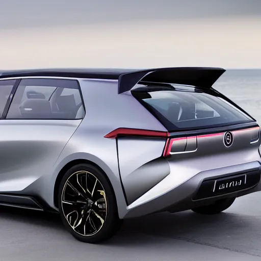 Prompt: the electric suv car tailormade will release in 2 0 3 5, it is called the m 1, product photography, wrx golf, golf digest