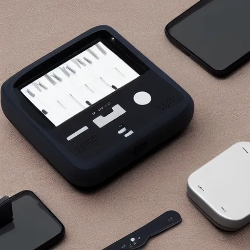 Image similar to “Futuristic pocket synthesizer designed by Dieter Rams”