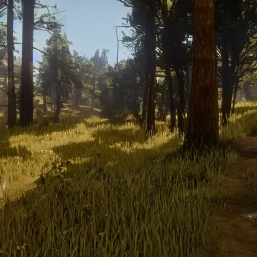 Image similar to An ipê amarelo forest in Red Dead Redemption 2