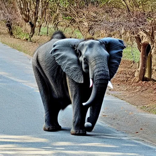 Image similar to cat elephant hybrid