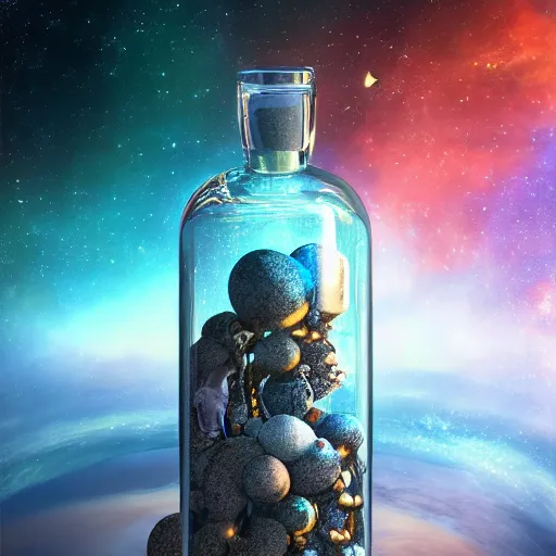 Prompt: Universe in a bottle, 4k artstation, masterpiece, hyperdetailed