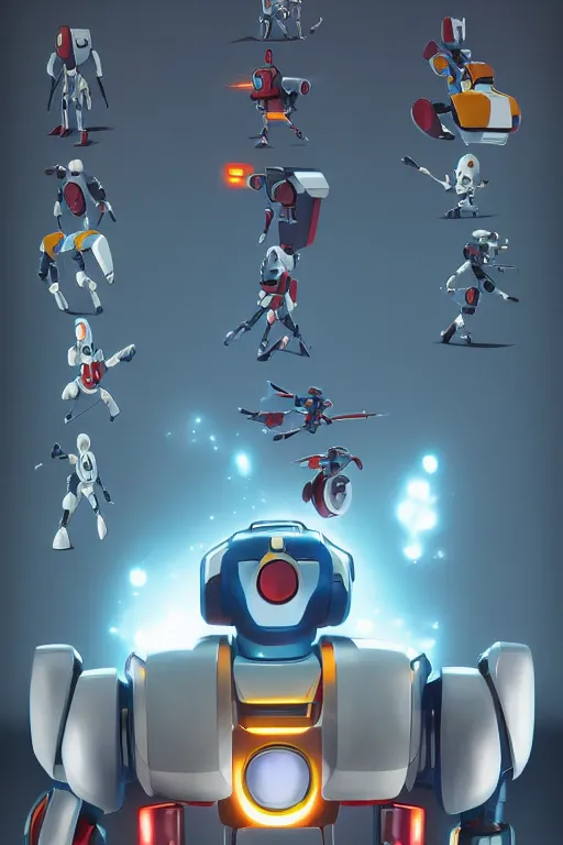 Image similar to metabots medabots medarotto medarot robot minimalist comics, behance hd by jesper ejsing, by rhads, makoto shinkai and lois van baarle, ilya kuvshinov, rossdraws global illumination ray tracing hdr radiating a glowing aura