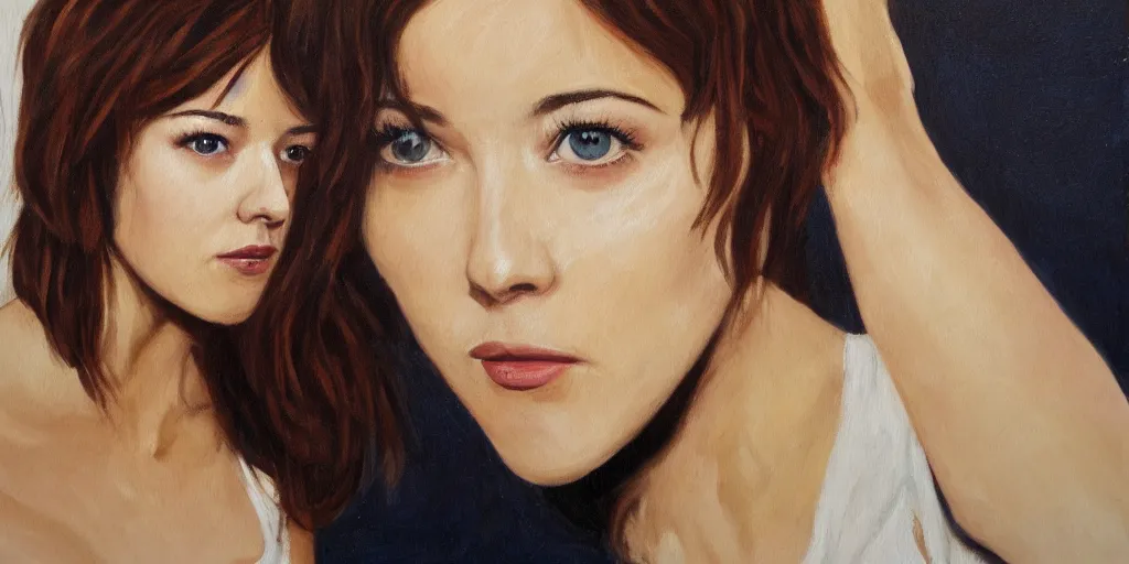 Image similar to Mary Elizabeth Winstead, painted