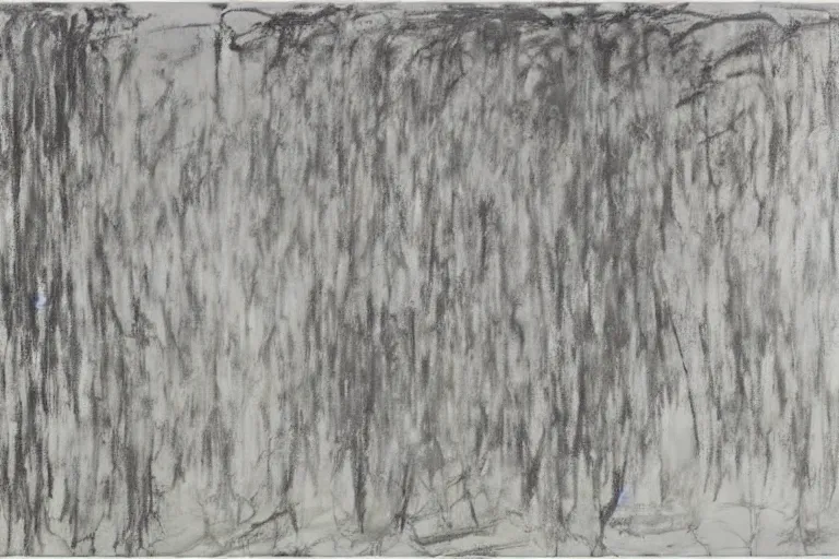 Image similar to large scale neo - concretist painting by cy twombly, minimal brush strokes, high resolution art scan, well lit