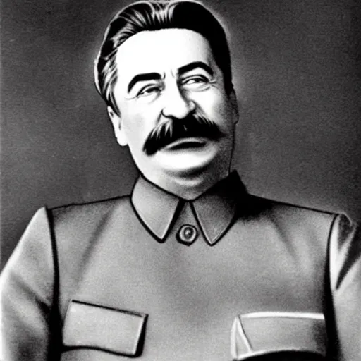 Image similar to stalin as a teletubby