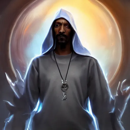 Image similar to portrait of snoop dogg as the grim reaper, league of legends amazing splashscreen artwork, splash art, natural light, elegant, photorealistic facial features, intricate, fantasy, detailed face, atmospheric lighting, anamorphic lens flare, cinematic lighting, league of legends splash art, hd wallpaper, ultra high details by greg rutkowski