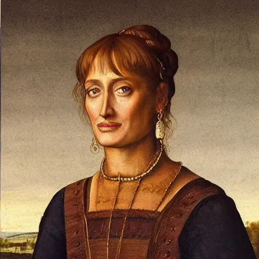 Prompt: a renaissance style portrait painting of Natascha McElhone