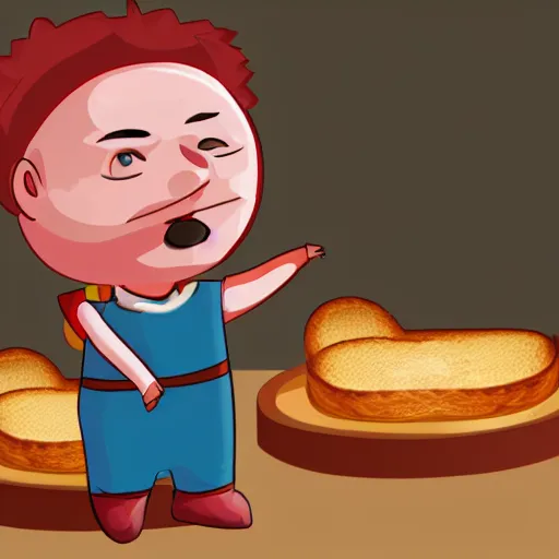 Image similar to ` bread toast ` character