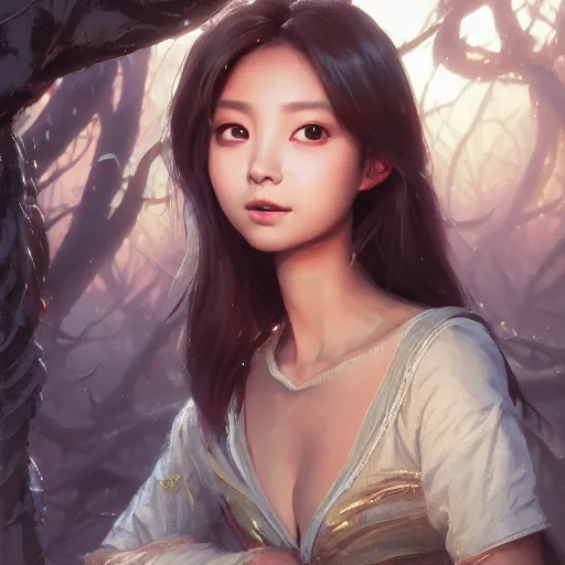 Prompt: highly detailed portrait of tzuyu from twice, stephen bliss, unreal engine, fantasy art by greg rutkowski, loish, rhads, ferdinand knab, makoto shinkai and lois van baarle, ilya kuvshinov, rossdraws, tom bagshaw, global illumination, radiant light, detailed and intricate environment