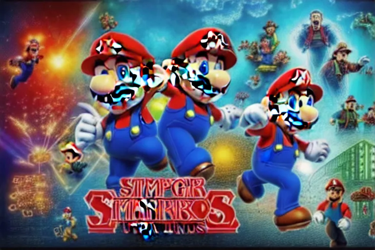 Prompt: Super Mario Bros as a live action modern action movie in the style of the MCU and stranger things ultra realistic, 4K, movie still, UHD, sharp, cinematic