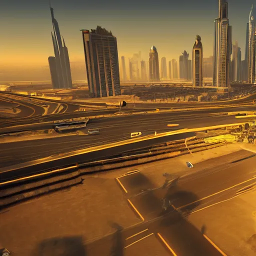 Image similar to gta : dubai, radiant light