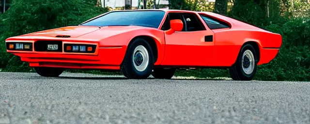 Image similar to a single 1 9 7 6 lotus esprit and 1 9 6 9 dodge charger hybrid, dslr