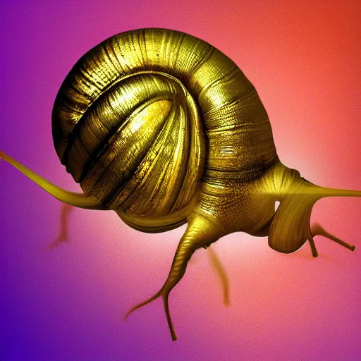 Image similar to A snail with a gold crown, high detail photo, extreme high detail digital art, x-ray