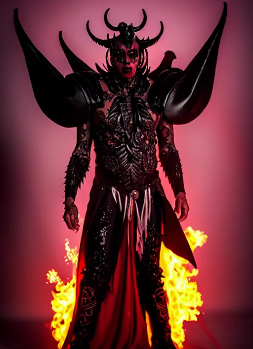 Image similar to jeff besos as the demon king