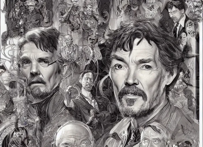 Image similar to a highly detailed geriatric portrait of stephen strange, james gurney, james jean