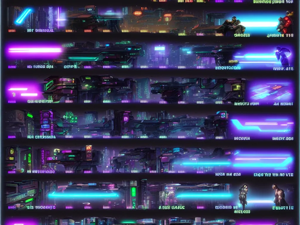 Image similar to epic card scans cyberpunk style