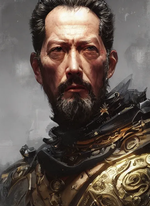 Image similar to Portrait of Emperor General Marcus Aurelius, marvel comics, dark, intricate, highly detailed, smooth, artstation, digital illustration by Ruan Jia and Mandy Jurgens and Artgerm and Wayne Barlowe and Greg Rutkowski and Frank Frazetta