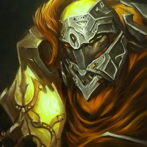 Image similar to reinhardt in the style of elden ring, highly detailed, oil on canvas