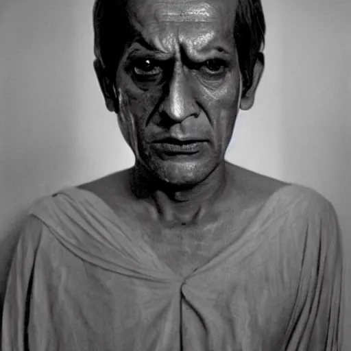 Prompt: expired fuji film photograph portrait still of indian horror film character from tv show from 1 9 6 7, hyperrealism, directed by steven spielberg and satyajit ray