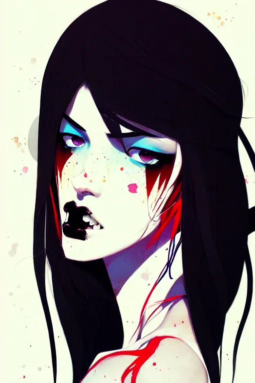 Image similar to a ultradetailed beautiful painting of a stylish goth girl, by conrad roset, greg rutkowski and makoto shinkai trending on artstation