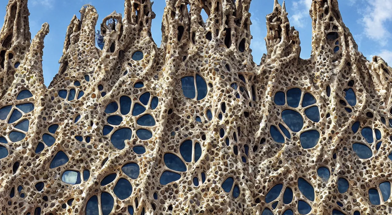 Prompt: “a woman by Gaudí is a incredibile building like an sculpture, hyperdetailed photorealism”