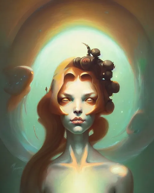 Image similar to portrait of cute girl, by peter mohrbacher