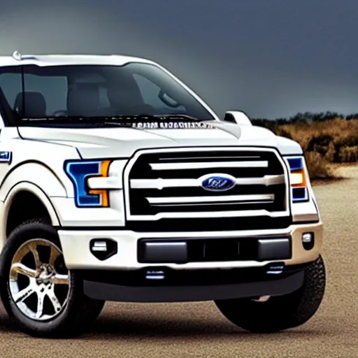 Prompt: a Ford F150 , in the style of a Renault car