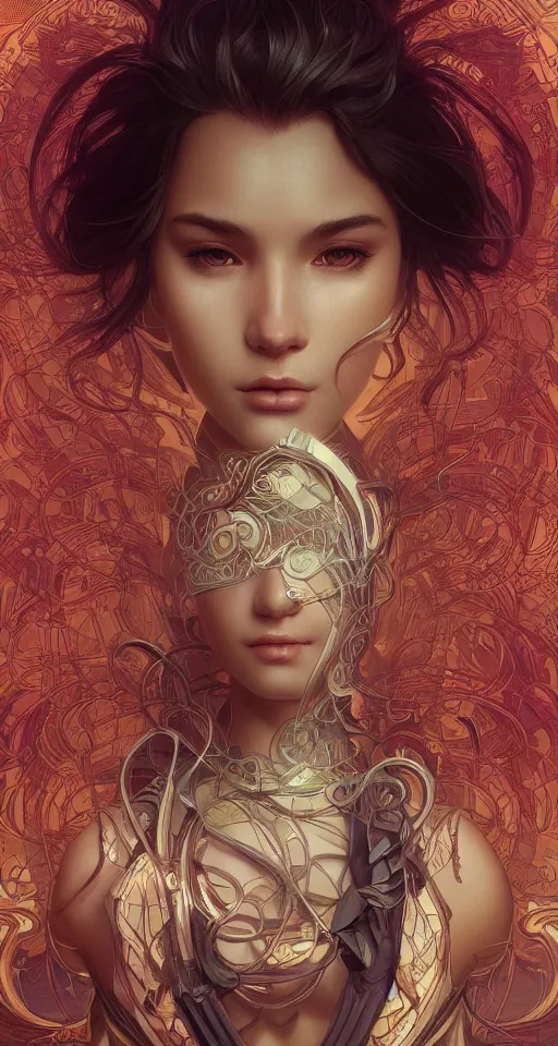 Prompt: beautiful young girl, cybernectic, vaporwave aesthetic, synthwave, intricate, elegant, highly detailed, digital painting, artstation, concept art, smooth, sharp focus, illustration, art by artgerm and greg rutkowski and alphonse mucha