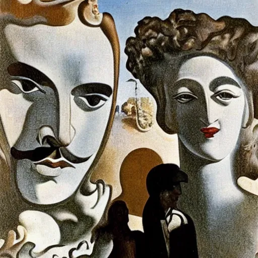 Prompt: gregoire and manon, by salvador dali, by antoni gaudi, with with white car