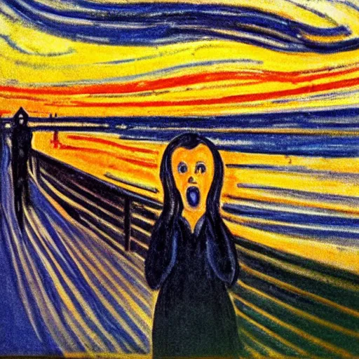 Prompt: sunset in the style of edvard munch