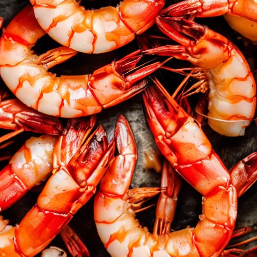 Prompt: close up high resolution photo of shrimp, very tasty, food photography, instagram, trending