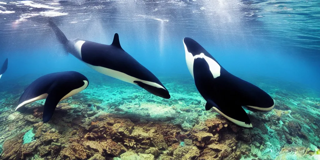 orca underwater