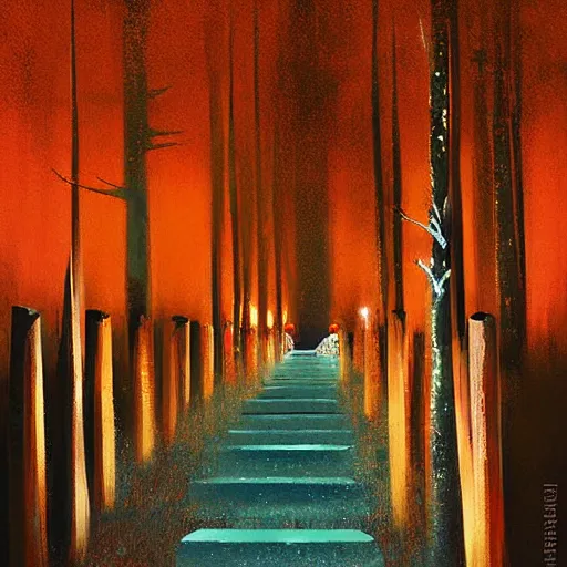 Prompt: Japanese Torii,night , by Grzegorz Rutkowski