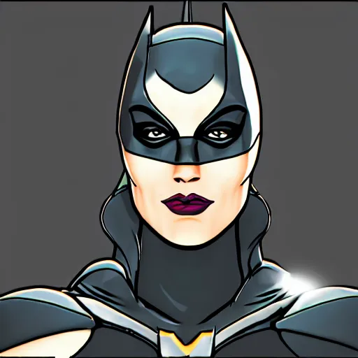 Image similar to Batgirl face cyberpunk style cinematic lighting super-resolution microscopy