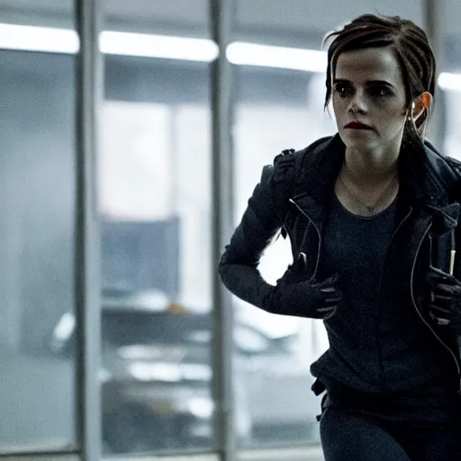 Prompt: Movie still of Emma Watson in The Girl with the Dragon Tattoo