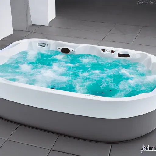 Prompt: dream jacuzzi by Jordache, hyper realistic, uhd, beauty, hydration, bauhaus