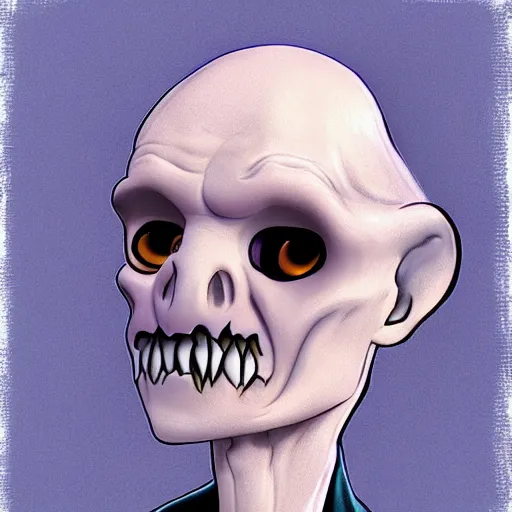 Image similar to lofi portait of the dark lord voldemort, Pixar style