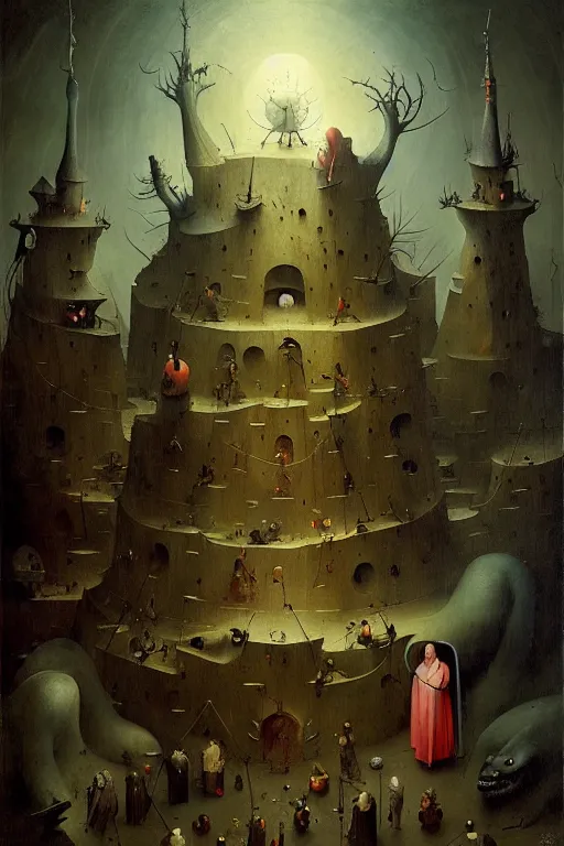 Image similar to hieronymus bosch, greg rutkowski, anna podedworna, painting of the torment nexus