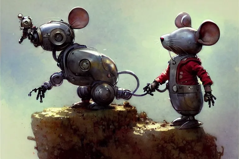 Image similar to adventurer ( ( ( ( ( 1 9 5 0 s retro future robot mouse explorer vehical. muted colors. ) ) ) ) ) by jean baptiste monge!!!!!!!!!!!!!!!!!!!!!!!!! chrome red