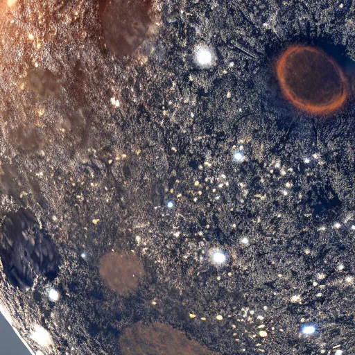 Prompt: cinematic shot of a cracked alien planet, 8 k hd