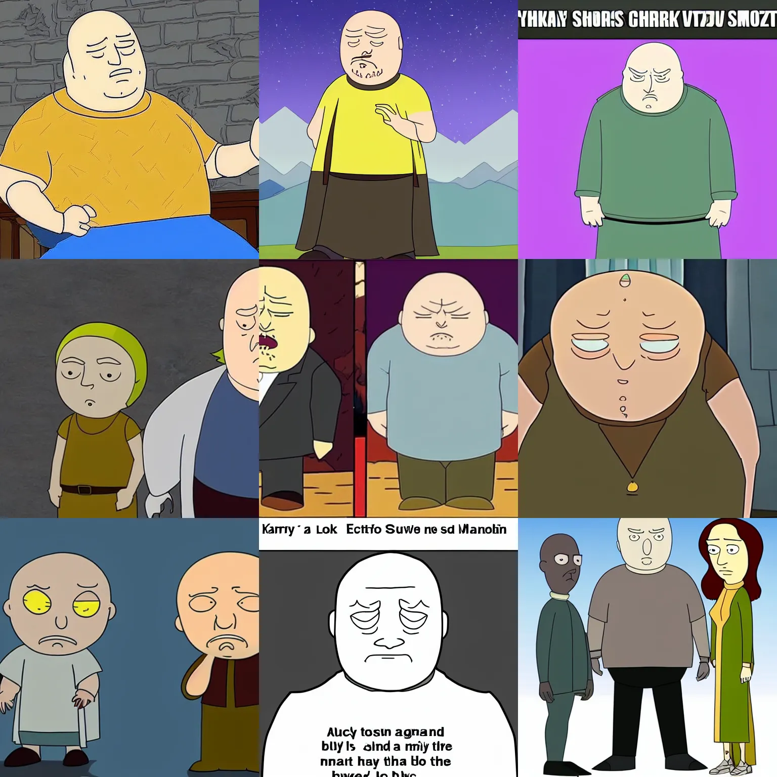 Prompt: Varys from Game of Thrones as a character in the series Rick and Morty